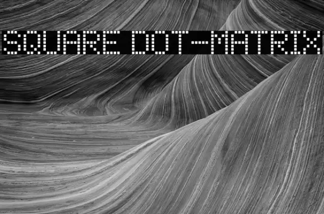 Square Dot-Matrix Font examples