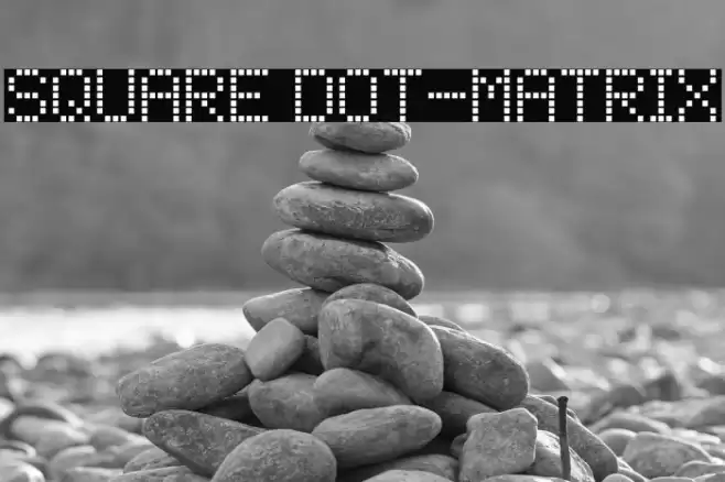 Square Dot-Matrix Font examples
