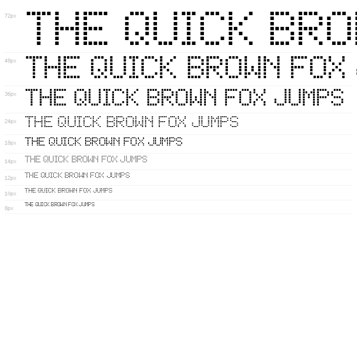 Square Dot-Matrix Waterfall