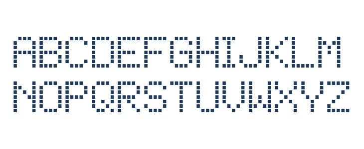 Square Dot-Matrix Lowercase