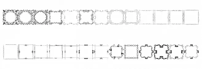 Square Frames Demo Font Litere mici