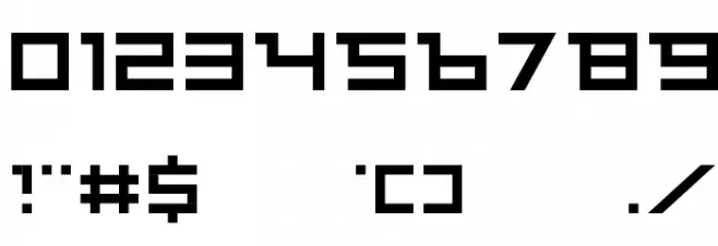 Square Galaxy Font OTHER CHARS