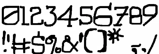 Square Hair Font OTHER CHARS