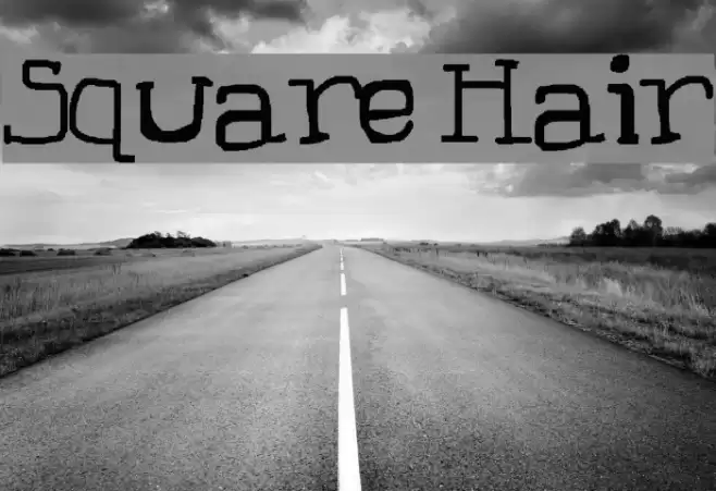 Square Hair Font examples