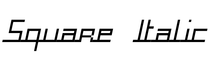 Square Italic  नि: शुल्क फ़ॉन्ट्स डाउनलोड