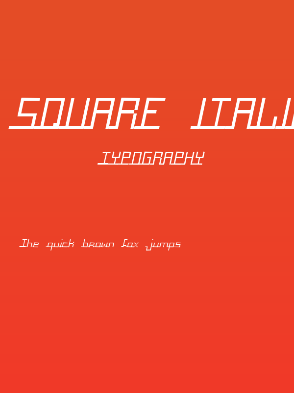 Square Italic Poster