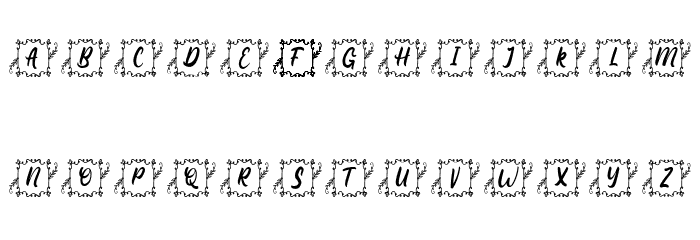 Square Lily Monogram Regular Font LOWERCASE