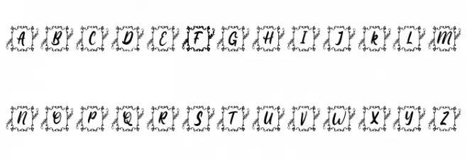 Square Lily Monogram Regular Schriftart Kleinbuchstaben