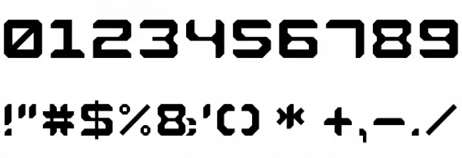 Square Metal-7 Font OTHER CHARS
