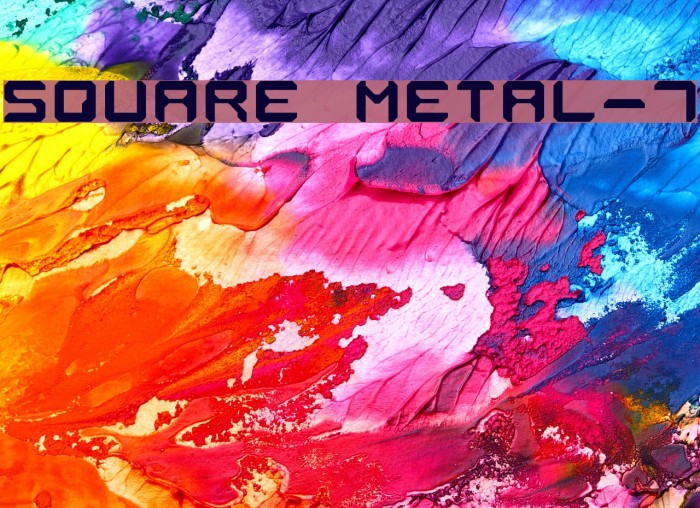 Square Metal-7 Font examples