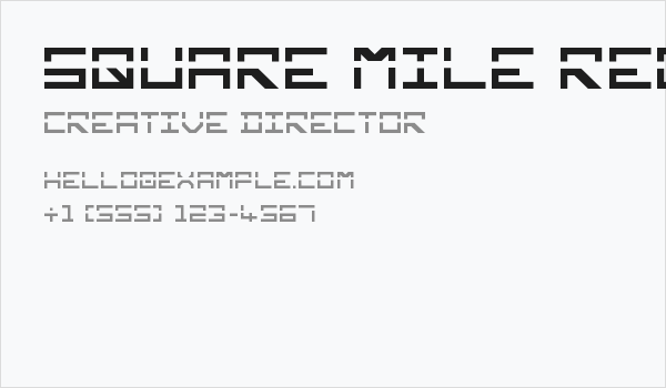 Square Mile Regular Business Card