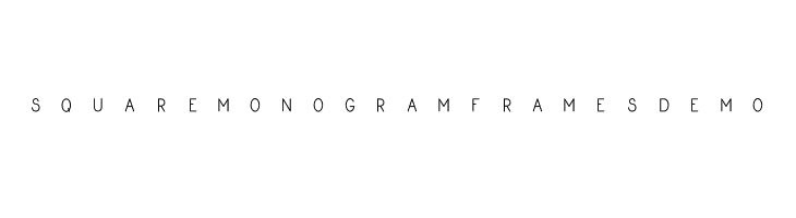Square Monogram Frames Demo Font