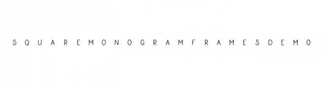 Square Monogram Frames Demo  नि: शुल्क फ़ॉन्ट्स डाउनलोड