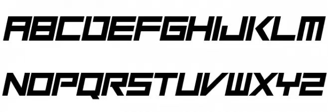 Square One Bold Italic Caratteri MAIUSCOLE