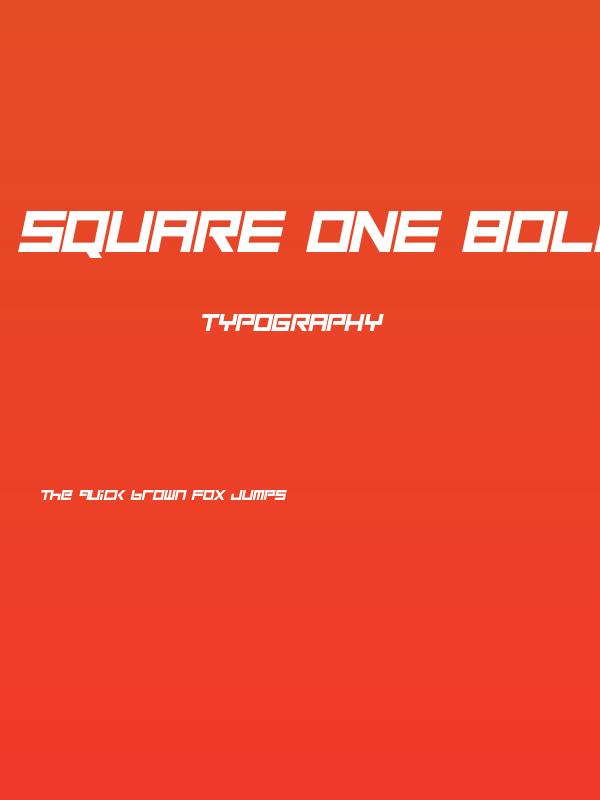 Square One Bold Italic Poster