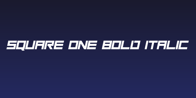 Square One Bold Italic Social Header