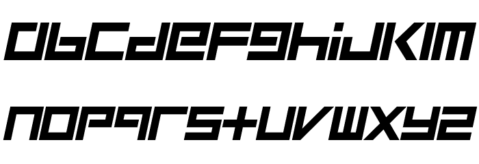 Square One Bold Italic Font LOWERCASE