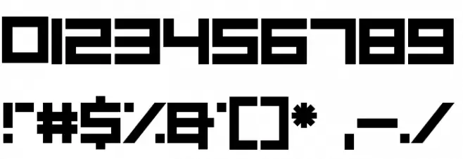Square One Bold Font OTHER CHARS