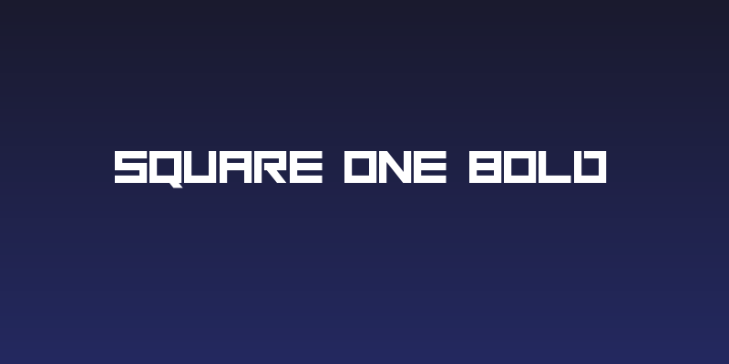 Square One Bold Social Header