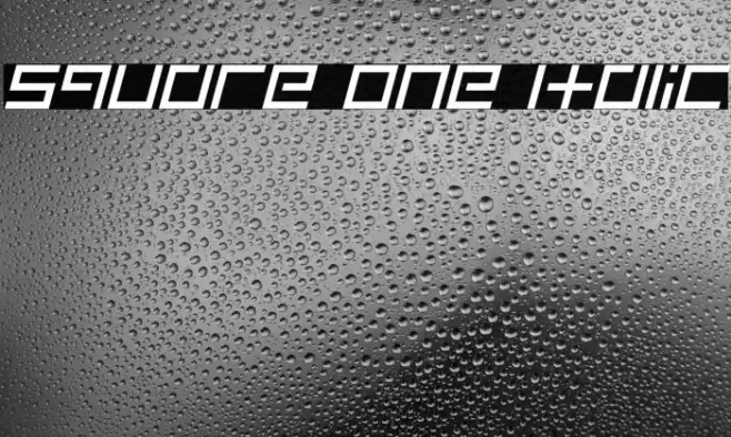 Square One Italic Font examples