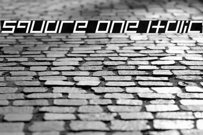 Square One Italic Font examples