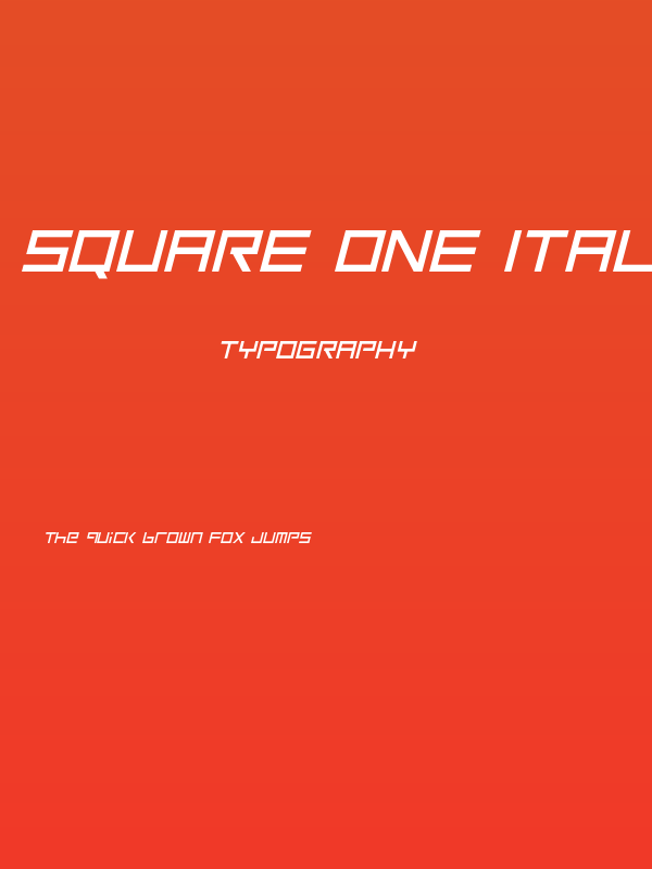Square One Italic Poster