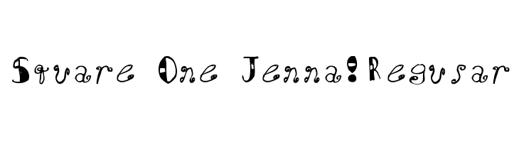 Square One Jenna!Regular  नि: शुल्क फ़ॉन्ट्स डाउनलोड