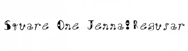 Square One Jenna!Regular  नि: शुल्क फ़ॉन्ट्स डाउनलोड