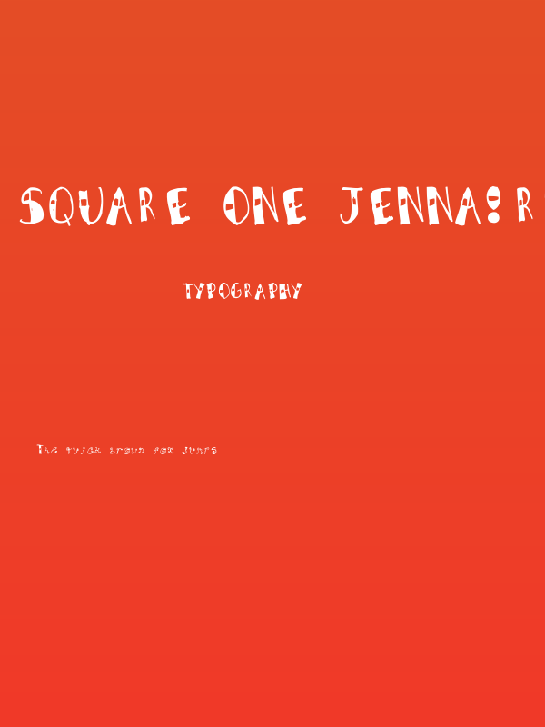 Square One Jenna!Regular Poster