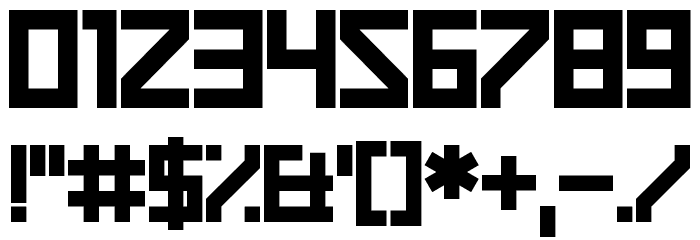 Square Raising Font OTHER CHARS