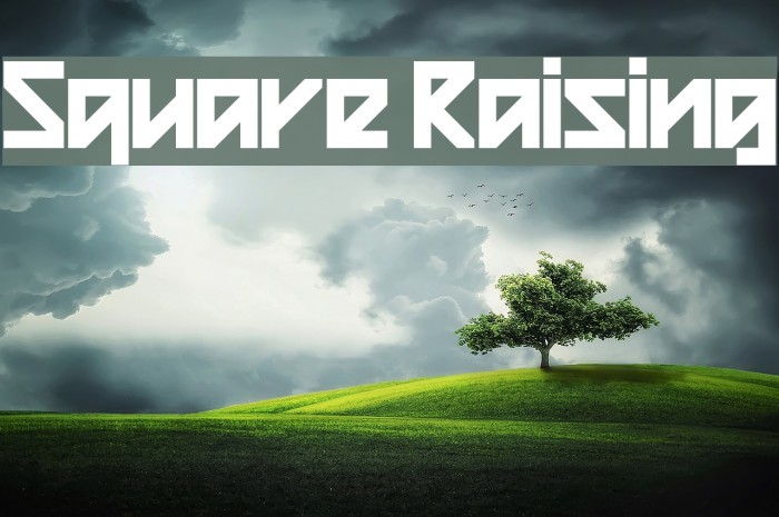 Square Raising Font examples