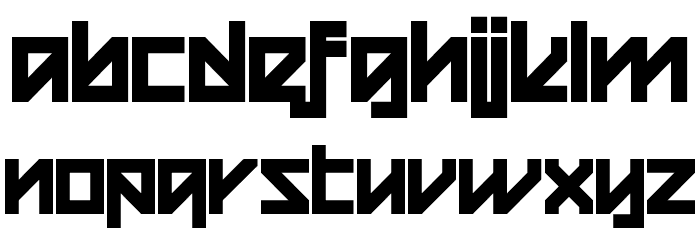 Square Raising Font LOWERCASE