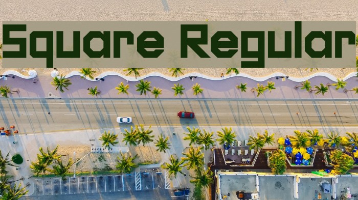 Square Regular Font examples