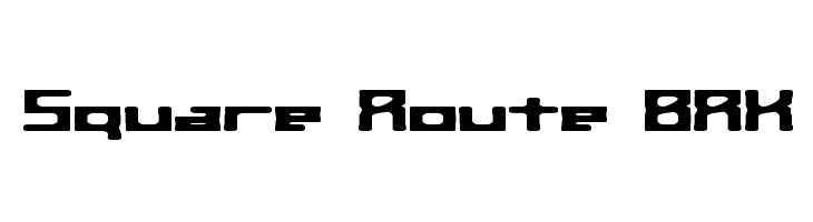 Square Route BRK  Free Fonts Download