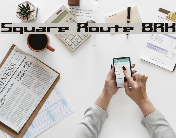 Square Route BRK Font examples