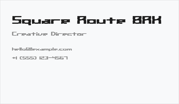 Square Route BRK Business Card