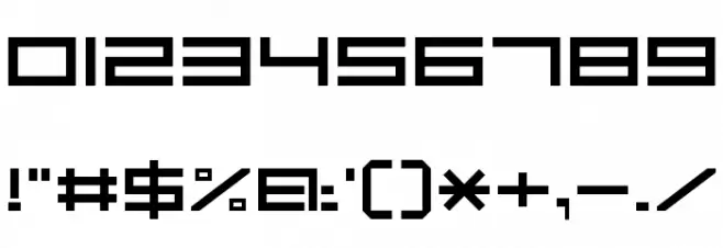 Square Sans Serif 7 Font OTHER CHARS