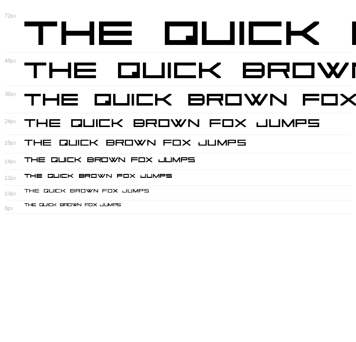 Square Sans Serif 7 Waterfall