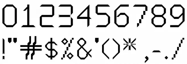 Square Sharp Regular Font OTHER CHARS