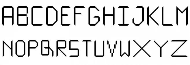 Square Sharp Regular 字体 大写