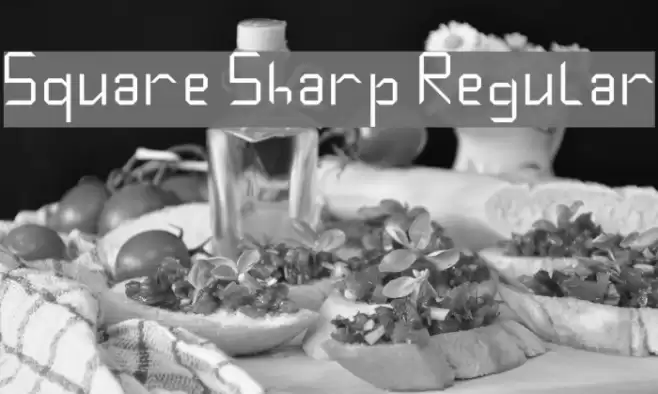 Square Sharp Regular Font examples