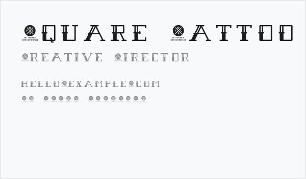 Square Tattoo Demo Business Card