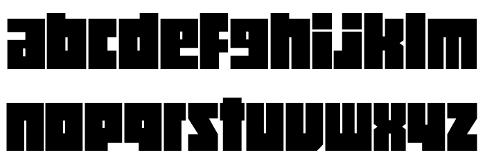 Square Technocrat PERSONAL Bold Font LOWERCASE