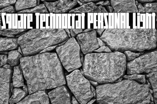Square Technocrat PERSONAL Light Font examples