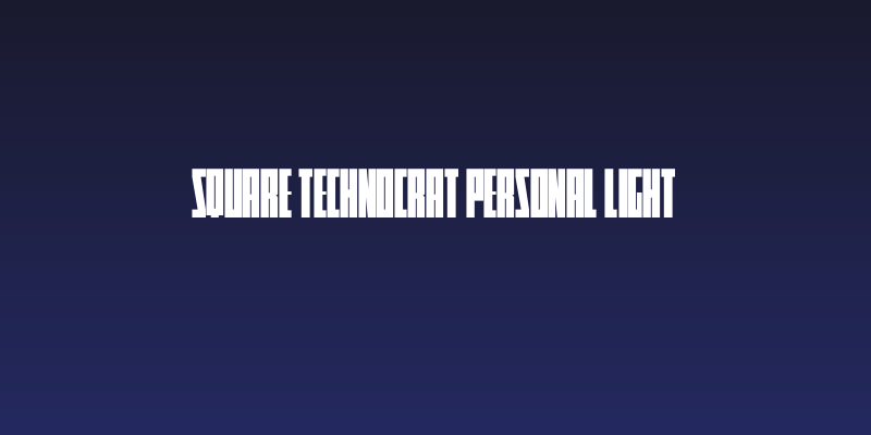 Square Technocrat PERSONAL Light Social Header