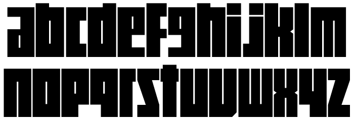Square Technocrat PERSONAL Regular Font LOWERCASE