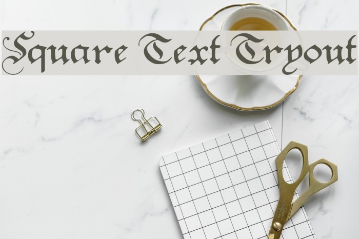 Square Text Tryout Font examples