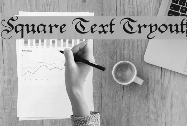 Square Text Tryout Polices examples