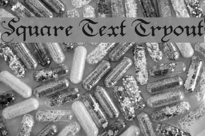 Square Text Tryout Polices examples