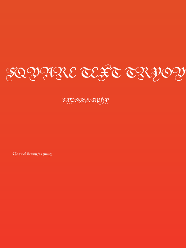 Square Text Tryout Poster